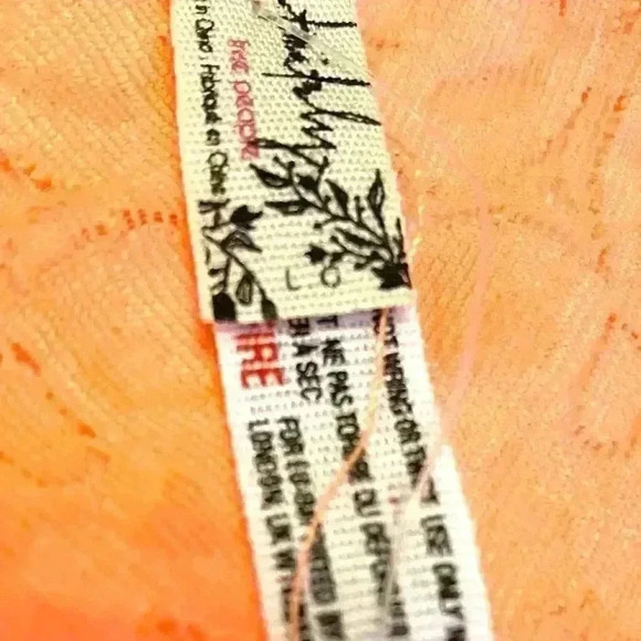 Free People intimately womens small large Orange Lace Bralette delicate halter - Picture 13 of 15